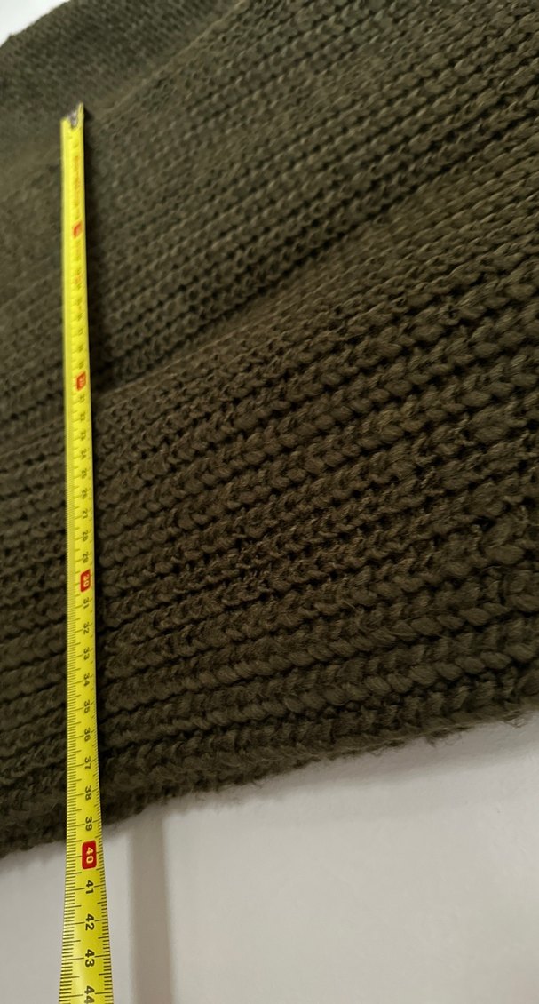 Düğmeli Kahverengi Örgü Kadın Hırka - Görsel 5