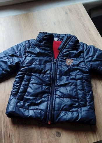 12-14 Aylık Erkek Çocuk Lacivert Düğmeli Mont