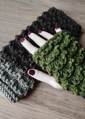 Tasarım Örgü Parmaksız Eldiven - Görsel 6