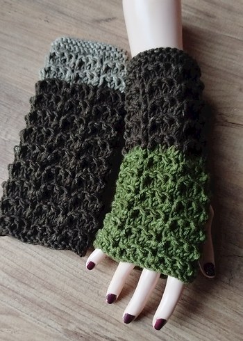 Tasarım Örgü Parmaksız Eldiven - Görsel 8