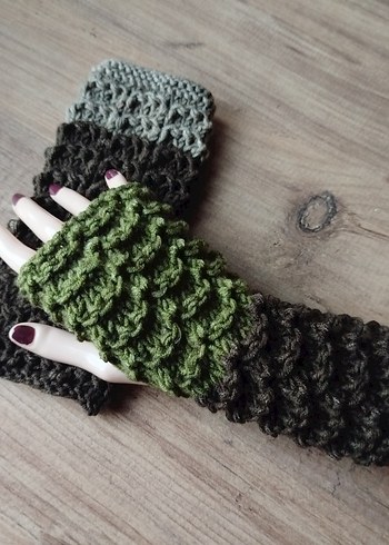 Tasarım Örgü Parmaksız Eldiven - Görsel 3