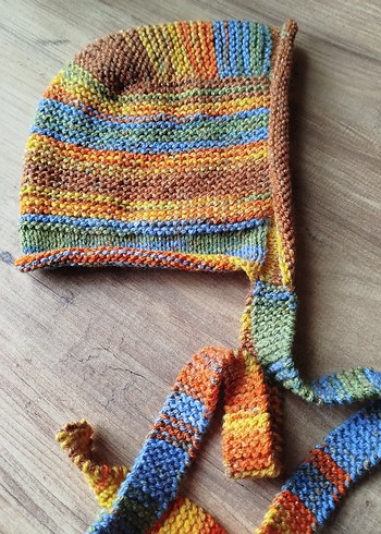 Vintage Çok Renkli Örgü Bonnet - Görsel 7