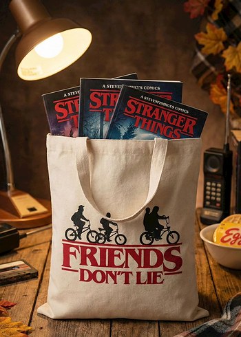 Tasarım Dizi Baskılı Kitap Taşıma Çantası - Görsel 5