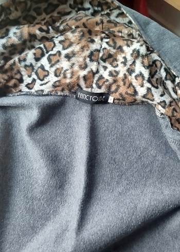 Yurtdışı Füme Kapüşonlu Fermuarlı Hırka - Görsel 9