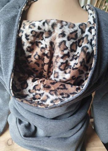 Yurtdışı Füme Kapüşonlu Fermuarlı Hırka - Görsel 8