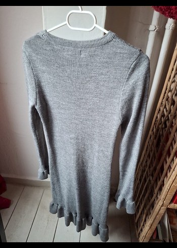 Gri Triko Kadın Elbise - Görsel 7