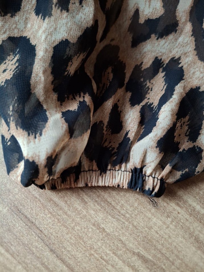 Leopar Desenli Bohem Elbise - Görsel 5