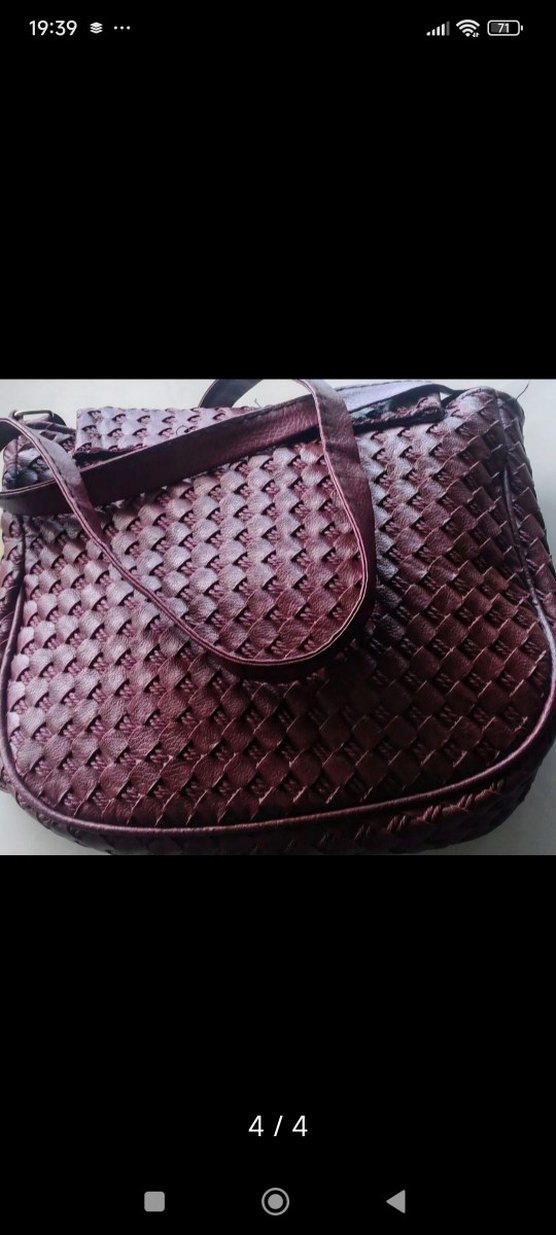 Bordo Deri Kadın Çanta - Görsel 4