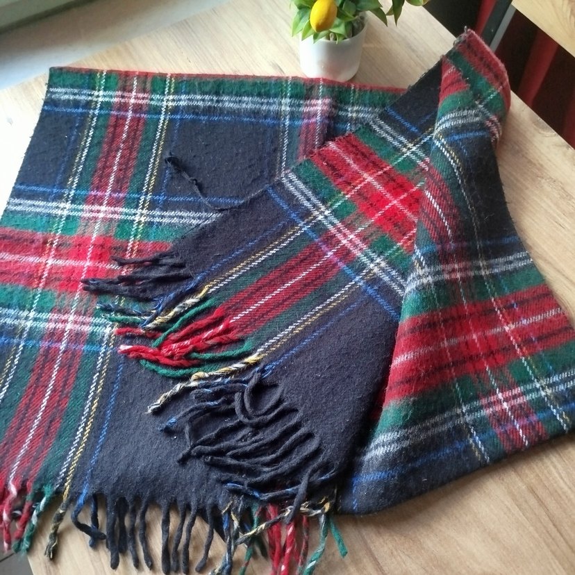 Çok Renkli Ekose Büyük Şal - Görsel 3