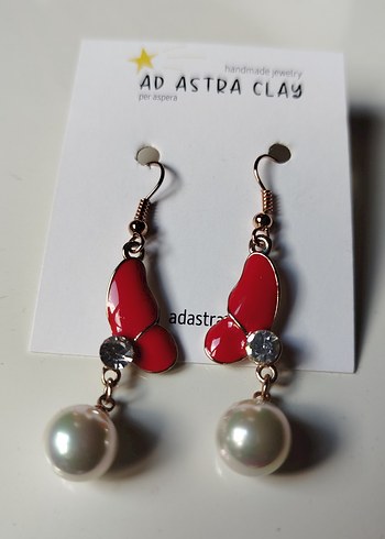 Küpe Hediyeli Tasarım Kırmızı Örgü Boyunluk - Görsel 6