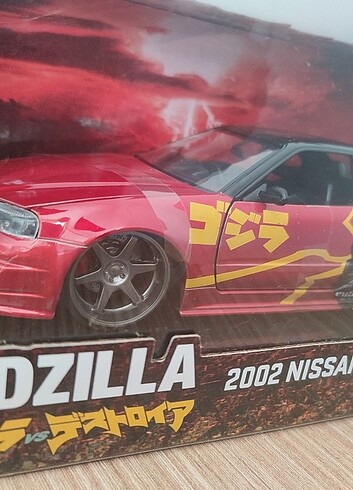  Jada 1/24 Nissan Skyline GT-R 34 GODZİLLA sıfır kapalı kutu 