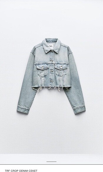 Zara crop denim kot ceket