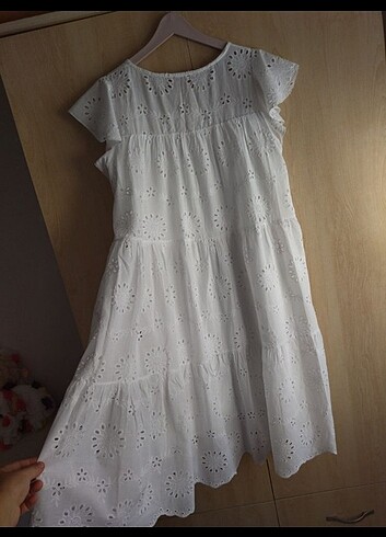 BebePlus Bebe plus astarli beyaz elbise