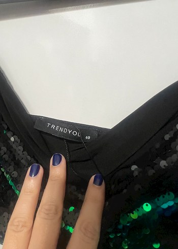 Kadın Mini Payetli Strappy Bustiyer - Görsel 3