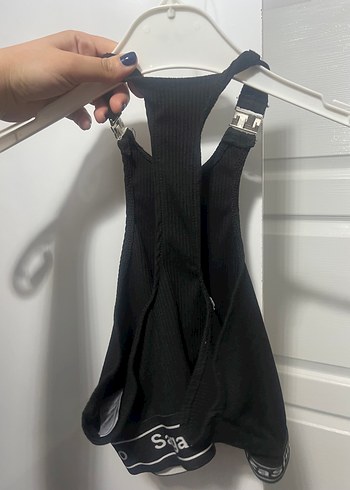 Kız Çocuk Siyah Askılı Halter Yaka Atlet - Görsel 4