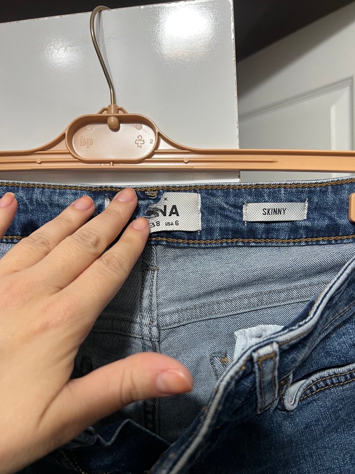 Kadın İndigo Kot Pantolon - Dar Kesim - Görsel 3