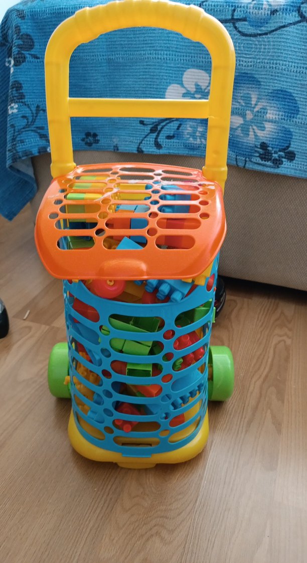 Renkli Çocuk İtme ve Çekme Oyuncak Sepeti - Görsel 2