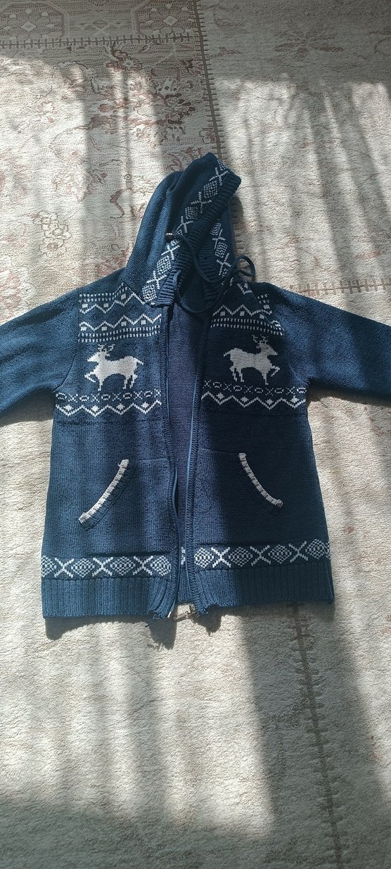 lacivert Triko erkek çocuk Hırkası - Görsel 3