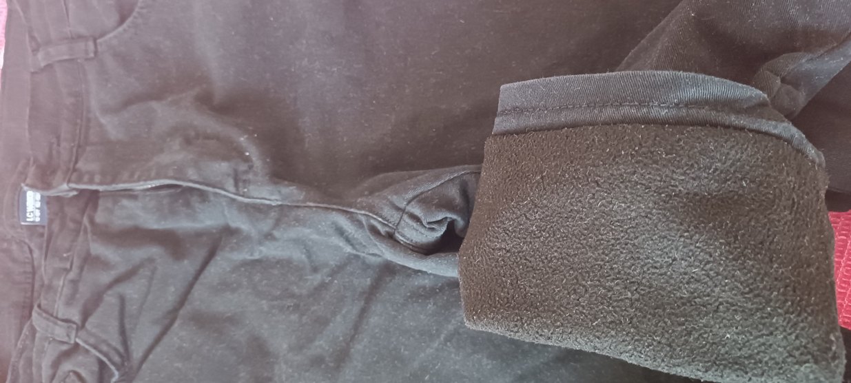 Düz Siyah içi polarlı  erkek çocuk pantolon - Görsel 4