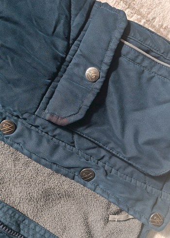 Erkek Çocuk Koyu Mavi Kapüşonlu Mont - Görsel 5