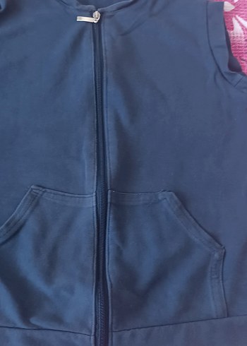 Mavi Fermuarlı Erkek Polar Sweatshirt - Görsel 2