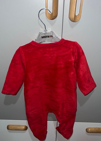 Uzun Kollu Kırmızı Bebek Tulum - Görsel 2