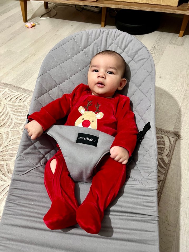 Uzun Kollu Kırmızı Bebek Tulum - Görsel 3