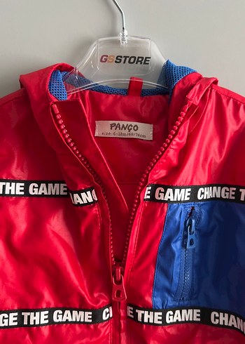 Kapüşonlu Kırmızı Erkek Çocuk Ceket - Görsel 2