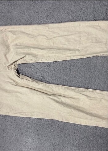 30 Beden Camel Renk Regular Fit Keten Erkek Pantolon