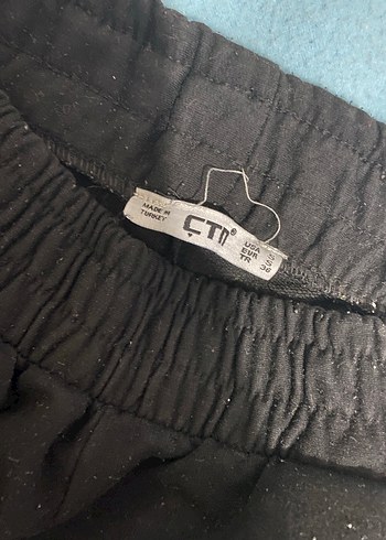 Kadın Siyah Baskılı Pamuklu Eşofman Altı - Görsel 2