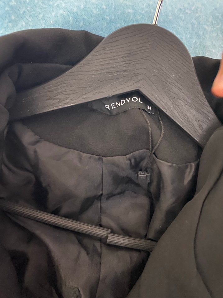 Siyah Kadın Midi Blazer Ceket - Görsel 3