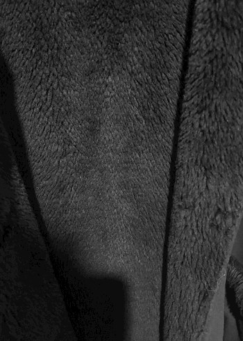 Siyah Süet Kürklü Midi Kadın Kaban - Görsel 2