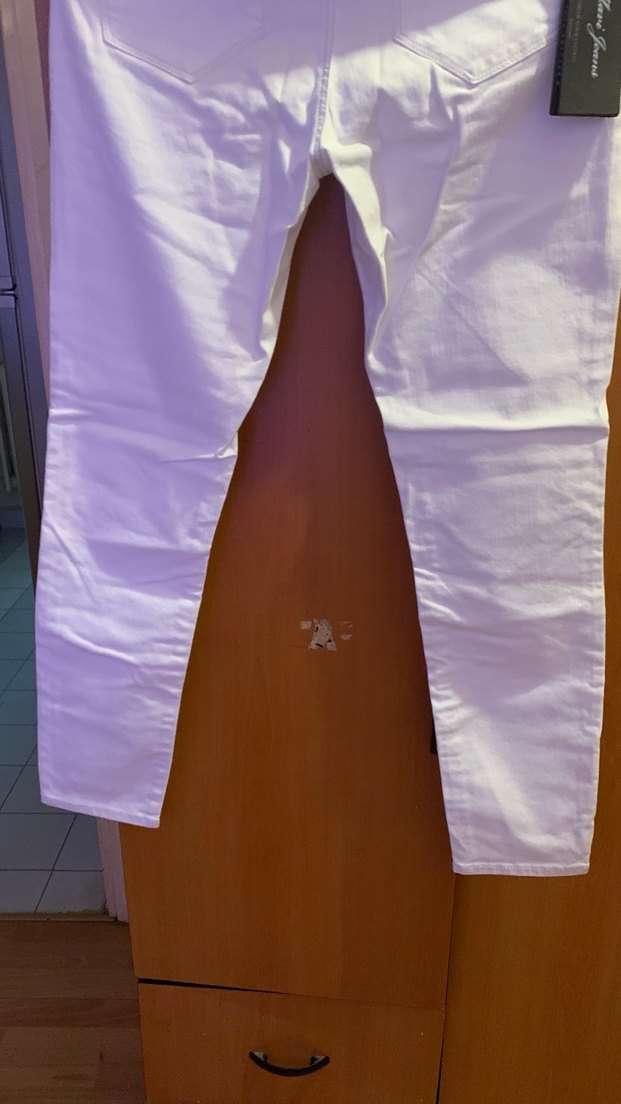 Beyaz Kadın jean Pantolon %97.5 pamuklu w25. 34-36 uyumlu - Görsel 3