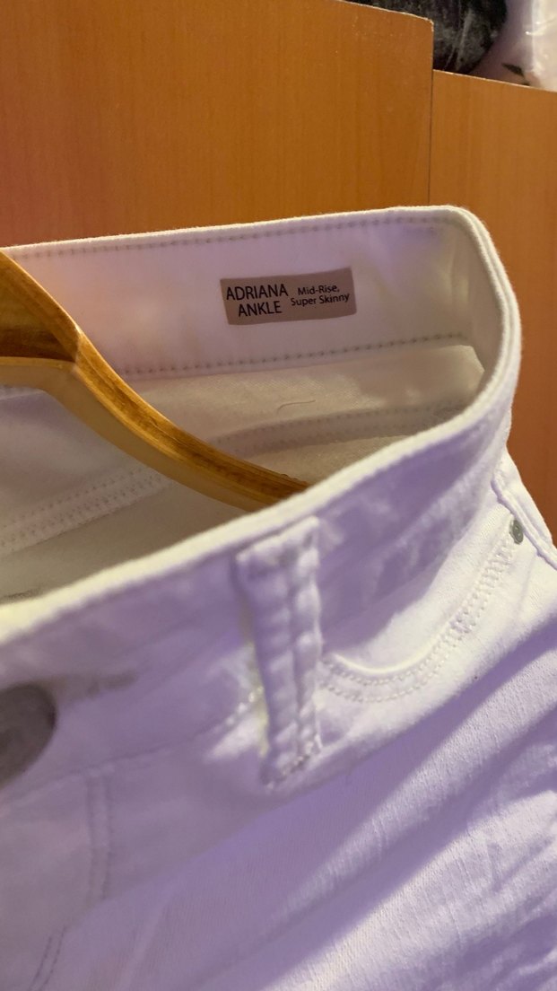 Beyaz Kadın jean Pantolon %97.5 pamuklu w25. 34-36 uyumlu - Görsel 2