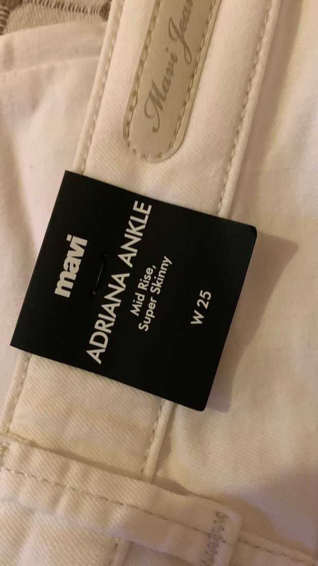 Beyaz Kadın jean Pantolon %97.5 pamuklu w25. 34-36 uyumlu - Görsel 5