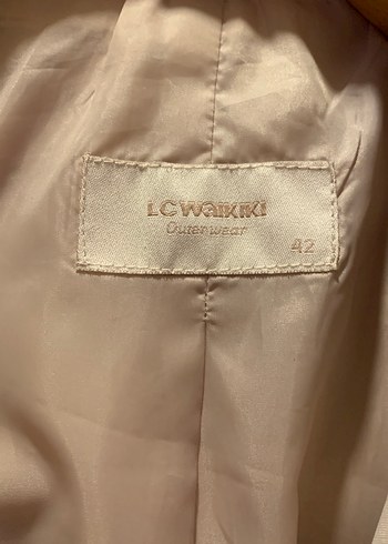 Bej Midi Düğmeli Fermuarlı Kadın Ceket - Görsel 2