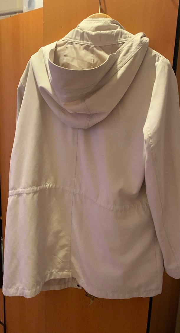 Bej Midi Düğmeli Fermuarlı Kadın Ceket - Görsel 4