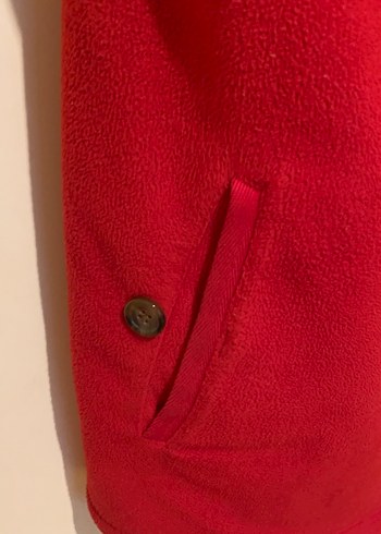 Kırmızı Fermuarlı ünisex Yelek 3X - Görsel 3