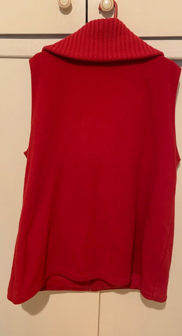 Kırmızı Fermuarlı ünisex Yelek 3X - Görsel 4