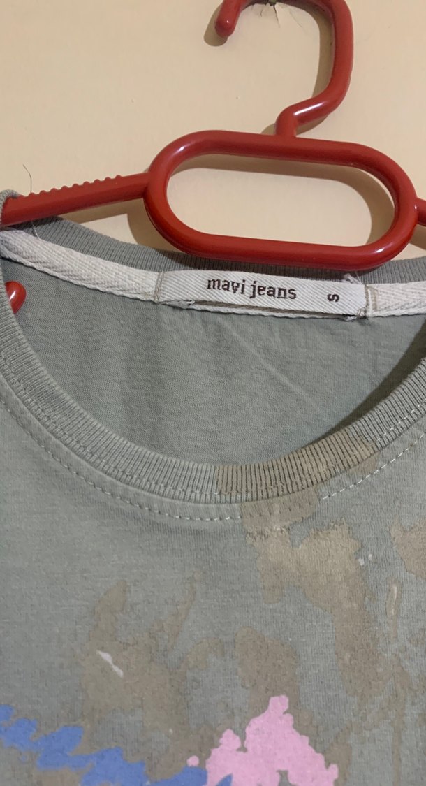 Kız Çocuk Gri Baskılı Tişört Hiç giyilmedi - Görsel 3