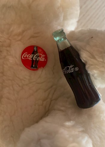 Beyaz Peluş Ayıcık Oyuncak cocacola - Görsel 2