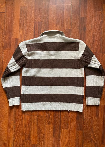 Diğer Çizgili Oversize Y2k Vintage Yün Kazak