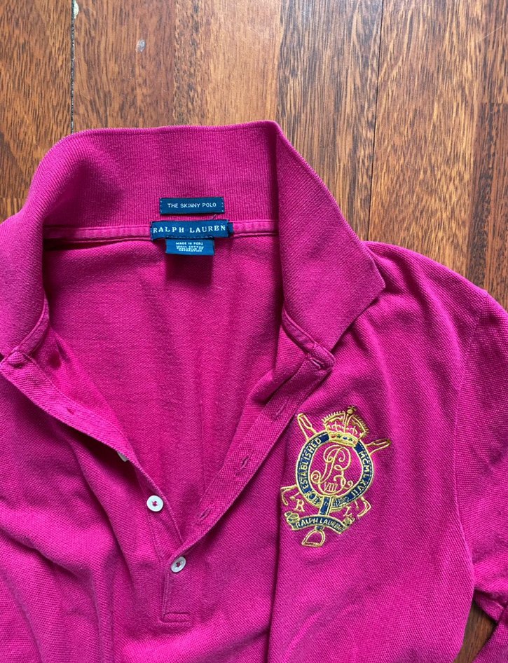 Ralph Lauren Skinny Y2k VintagePolo Yaka - Görsel 2