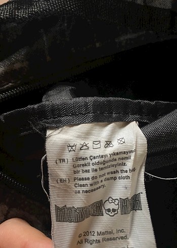 Monster High kuru kafa baskili Y2k Vintage Yandan Postaci Çanta - Görsel 4