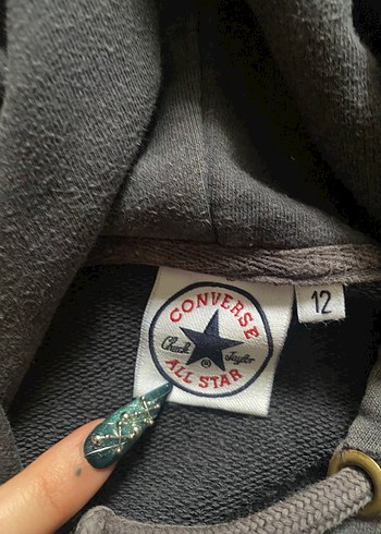 Converse Pembe Yazılı Y2k Vintage Sweat - Görsel 3