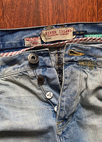 River Island Boot Cut Yırtık Y2k Vintage Açık Mavi Unisex Jean - Görsel 2