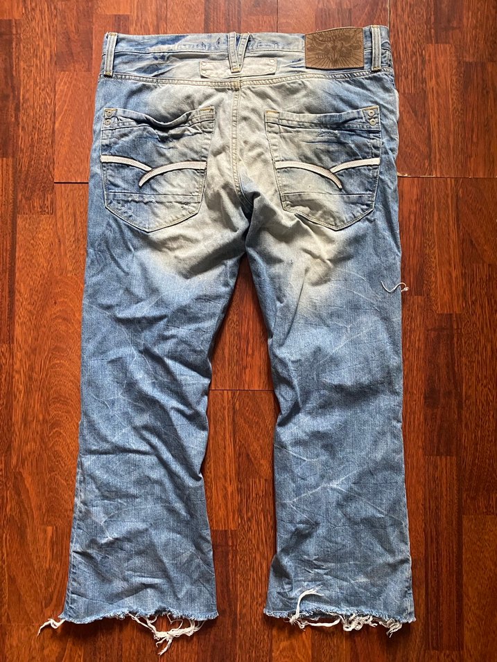 River Island Boot Cut Yırtık Y2k Vintage Açık Mavi Unisex Jean - Görsel 3