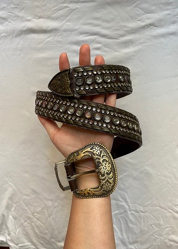 American Vintage Vintage Tasli Kovboy Deri Kemer