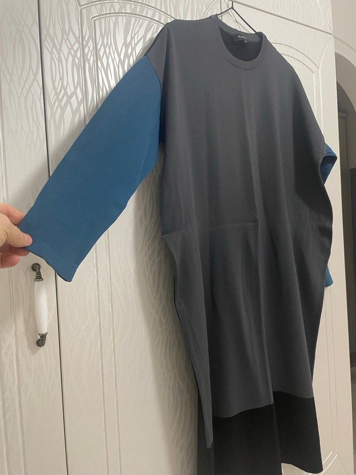 Kayra Füme Uzun Kollu merserize Triko tunik - Görsel 4