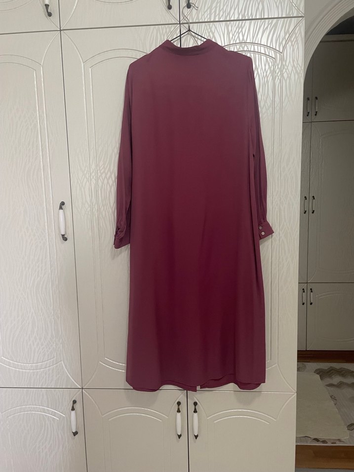 Gül kurusu Uzun Kadın Tunik rahat kesim - Görsel 2